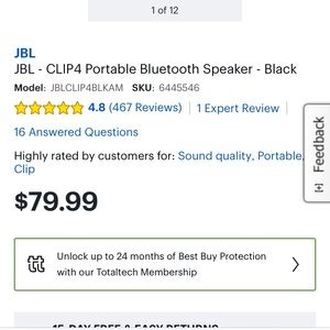 JBL Bluetooth portable speaker